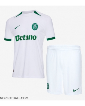 Billige Fotballdrakt Sporting CP Replika Bortedraktsett Barn 2024-25 Kortermet (med bukser)